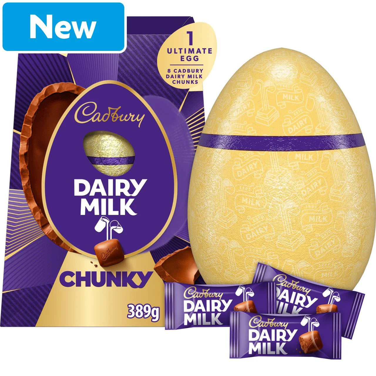 Cadbury Dairy Milk Chunky Csokoládé Tojás 389 gramm