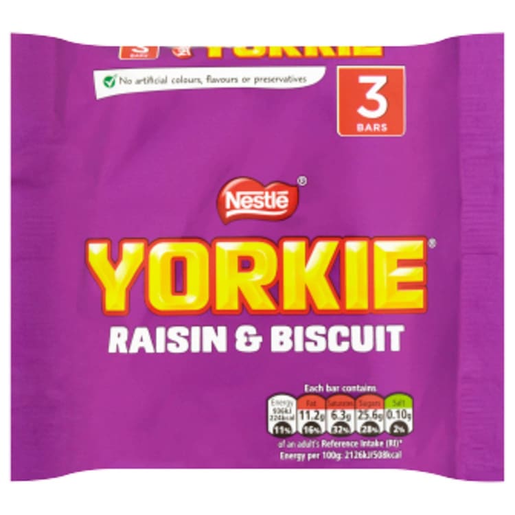 Nestlé Yorkie Mazsolás Kekszes Csokoládé 3 db