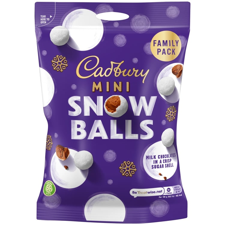 Cadbury Mini Snowballs Golyók 74 gramm