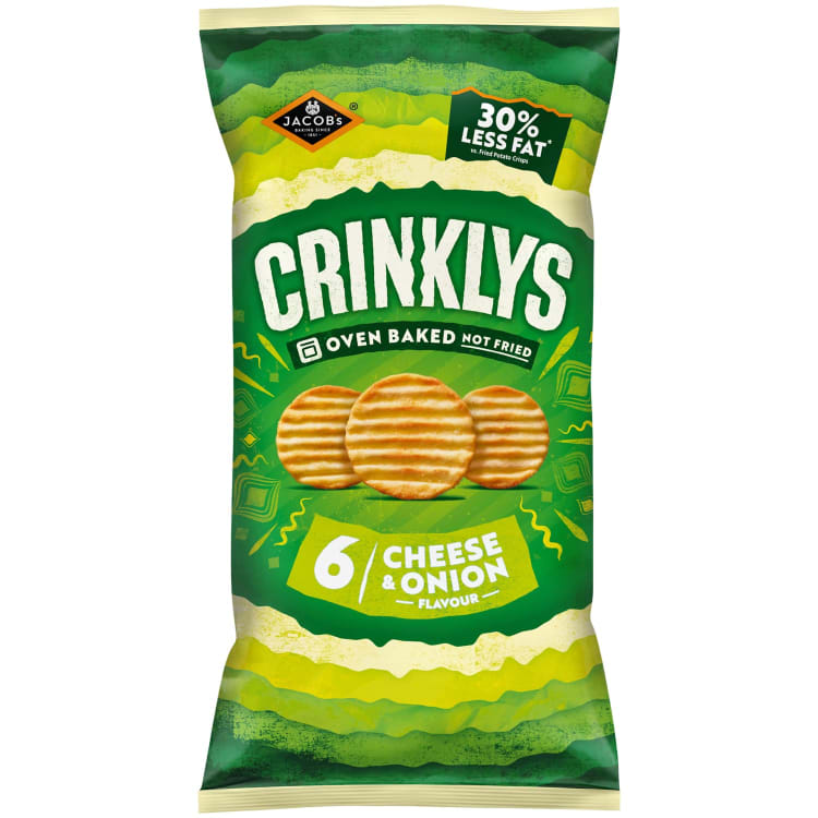 Jacob's Crinklys Sajtos Hagymás Keksz 6 db