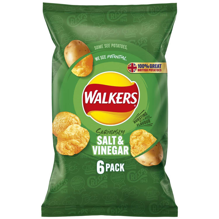 Walkers Sós Ecetes Chips 6 db