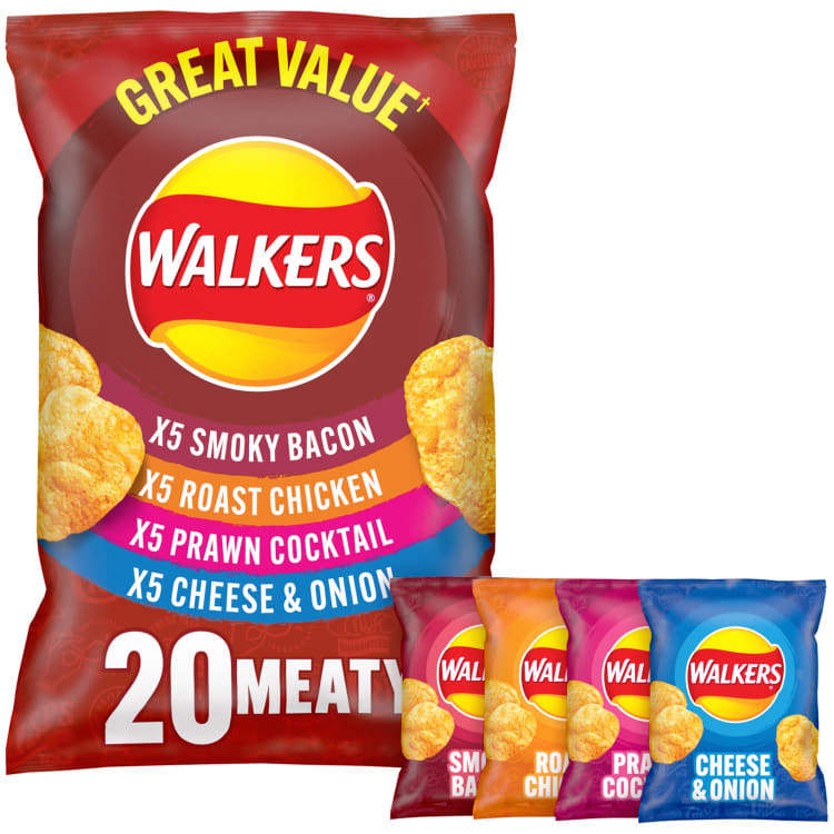 Walkers Húsos Ízesítésű Chips Válogatás 20 db