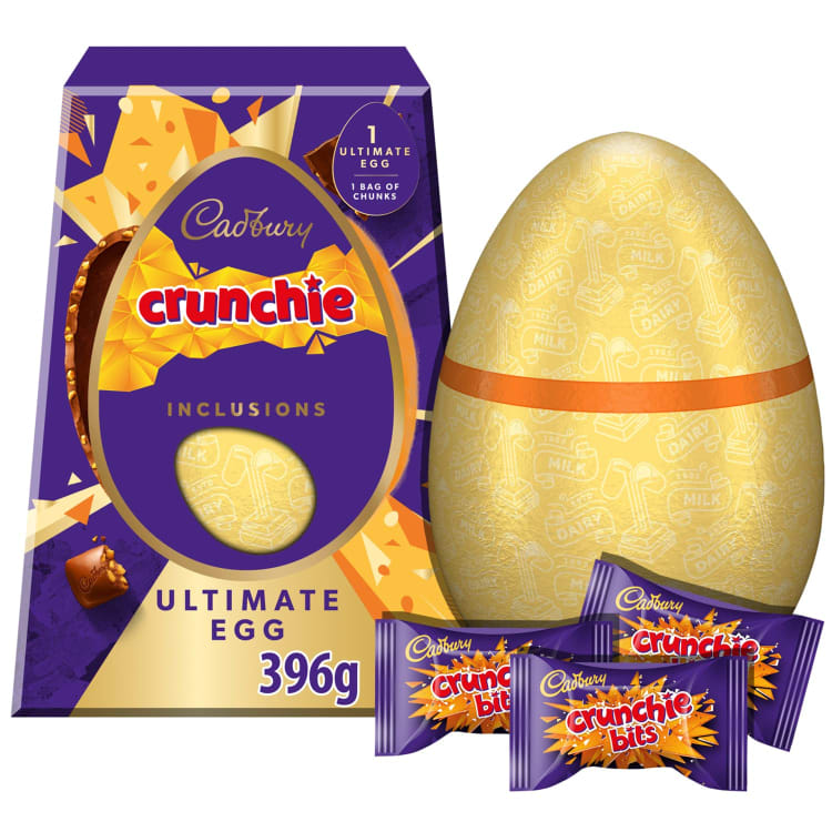 Cadbury Crunchie Inclusions Csokoládé Tojás 385 gramm