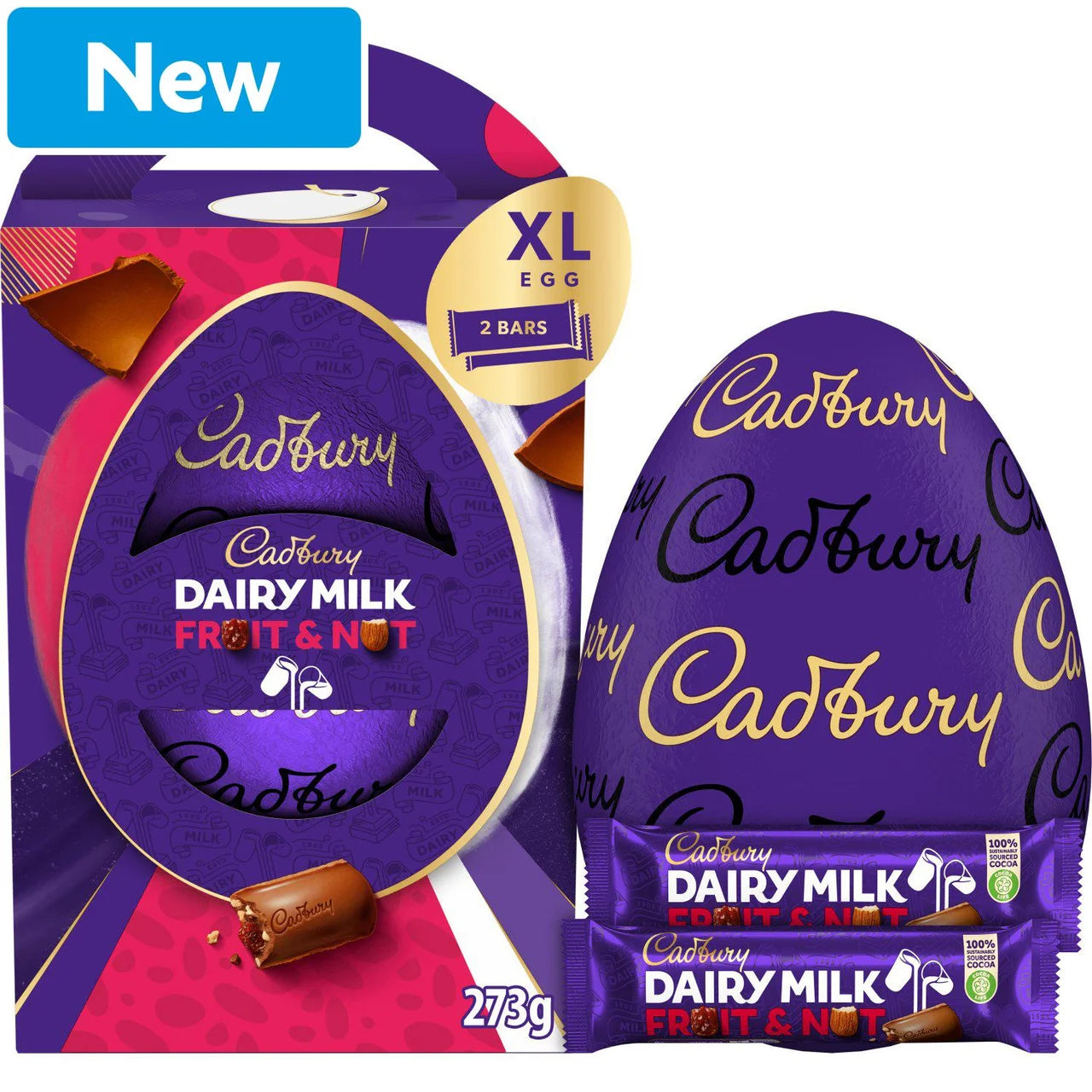 Cadbury Dairy Milk Fruit&Nut Csokoládé Tojás 273 gramm