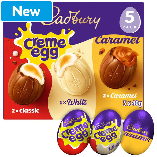 Cadbury Creme Egg, Karamellás és Fehér Csokoládé Tojások 5 x 40g