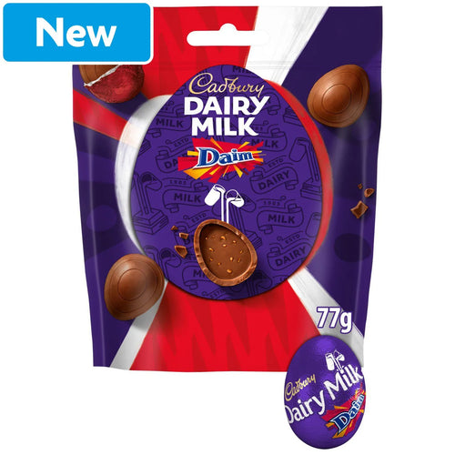 Cadbury Dairy Milk Chocolate Daim Mini Töltött Tojások 77 gramm
