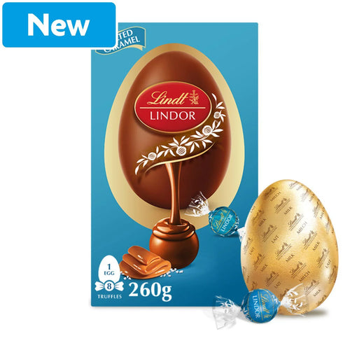 Lindt Lindor Tejcsokoládé Tojás Sóskaramell Trüffelekkel 260 gramm