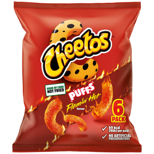 Cheetos Flamin’ Hot Csípős Snack 6 db