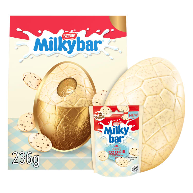 Milkybar Óriás Ropogós Kekszes Fehércsokoládé Tojás 236 gramm