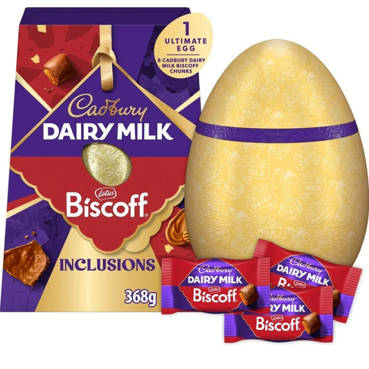Cadbury Dairy Milk Biscoff Inclusions Tojás 368 gramm